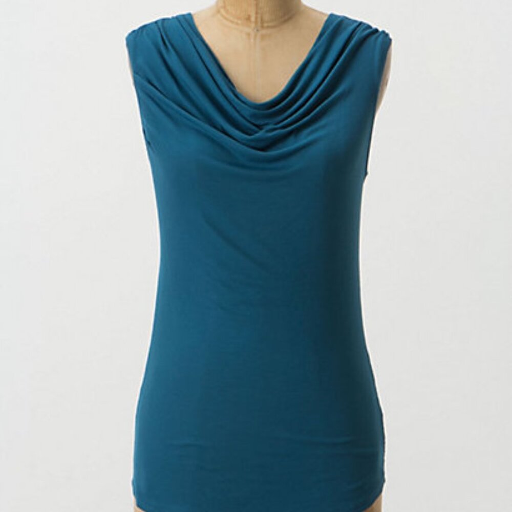 👚Anthropologie, L Turquoise Backless Tank Top